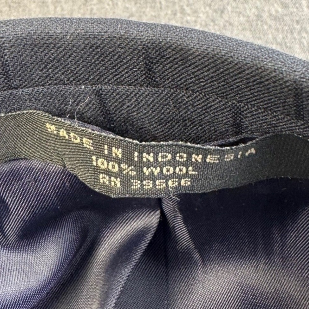 Dario di Napoli Mens Blazer Jacket Black Pinstripe Wool Business - Picture 4 of 8